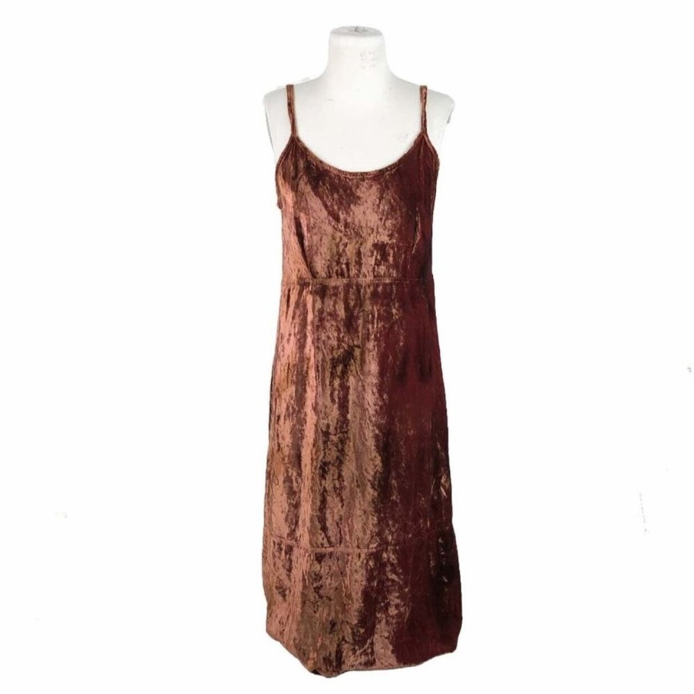 Uru Kristine St Rrik Maxi Dress Crushed Stretch Velvet One Size Boho 90s Y2K